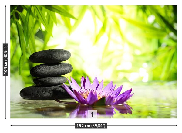 Fototapet Lotus Zen Piatra