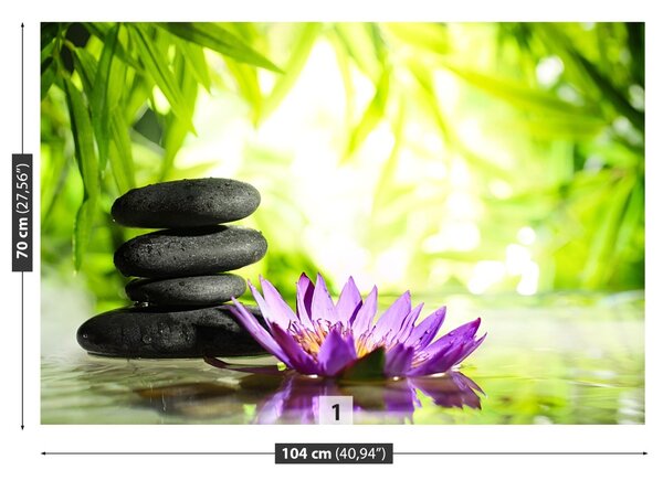 Fototapet Lotus Zen Piatra