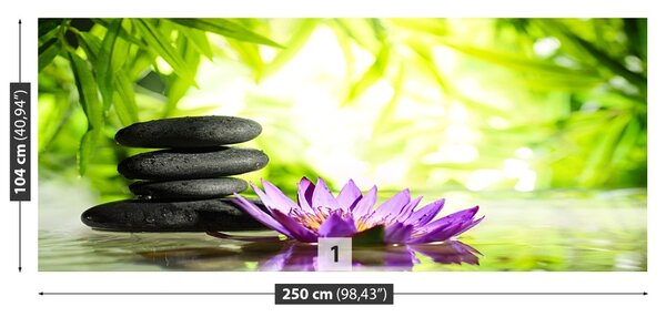 Fototapet Lotus Zen Piatra