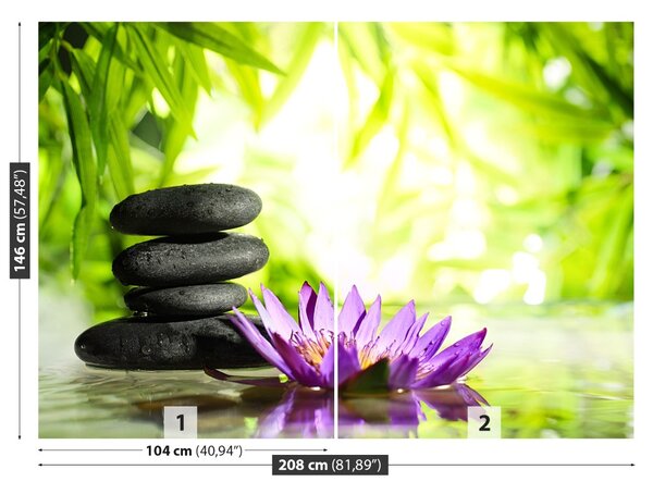 Fototapet Lotus Zen Piatra