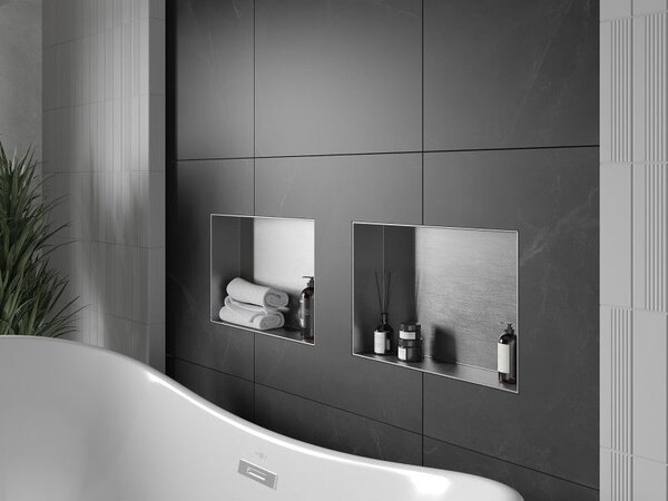 Mexen X-Wall-NR poliță de perete fără ramă 45 x 30 cm, inox - 1911453010