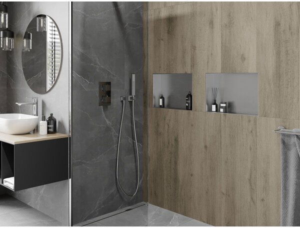 Mexen X-Wall-NR poliță de perete fără ramă 45 x 30 cm, inox - 1911453010