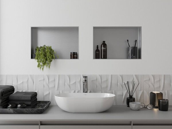 Mexen X-Wall-NR poliță de perete fără ramă 45 x 30 cm, inox - 1911453010