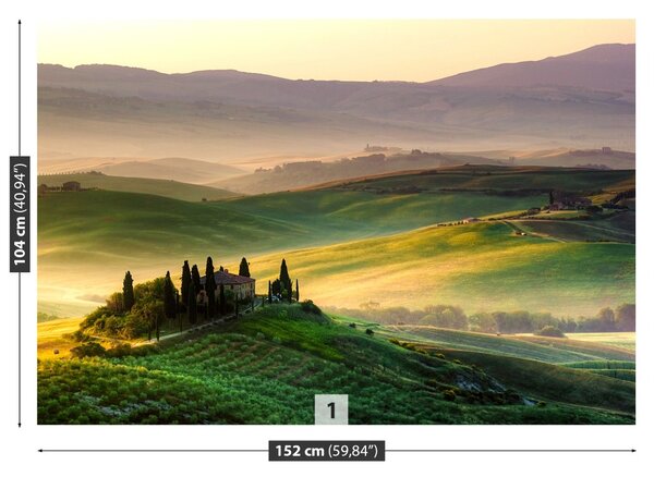 Fototapet Panorama din Toscana