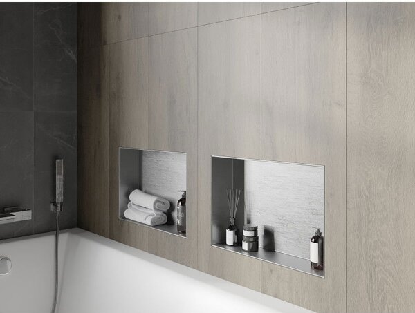 Mexen X-Wall-NR poliță de perete fără ramă 45 x 30 cm, inox - 1911453010