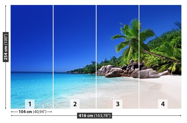 Fototapet Seychelles Beach