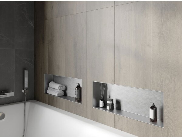 Mexen X-Wall-NR raft în perete fără flanșă 60 x 20 cm, inox - 1911602010