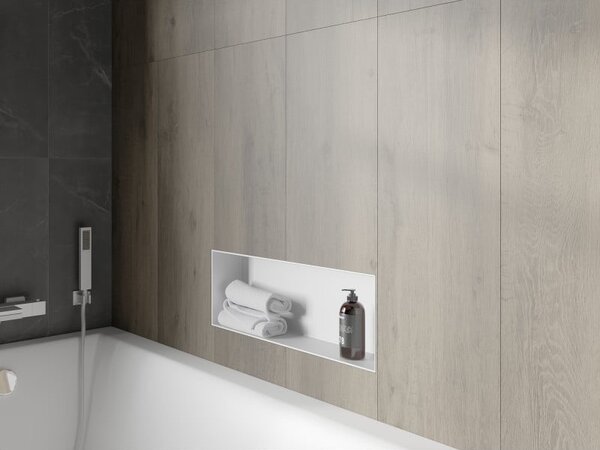 Mexen X-Wall-NR raft încastrat fără flanșă 60 x 20 cm, alb - 1921602010