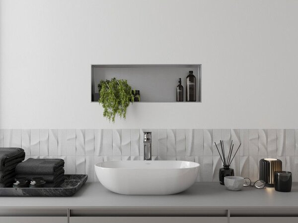 Mexen X-Wall-NR raft în perete fără flanșă 60 x 20 cm, inox - 1911602010
