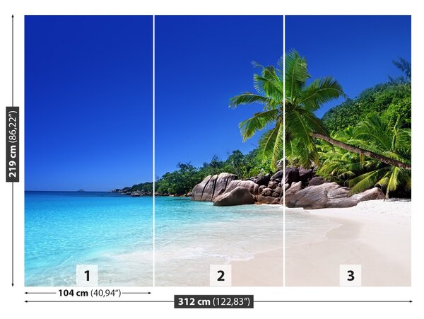 Fototapet Seychelles Beach