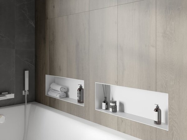 Mexen X-Wall-NR raft încastrat fără flanșă 60 x 20 cm, alb - 1921602010