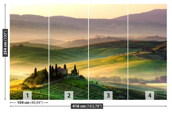 Fototapet Panorama din Toscana