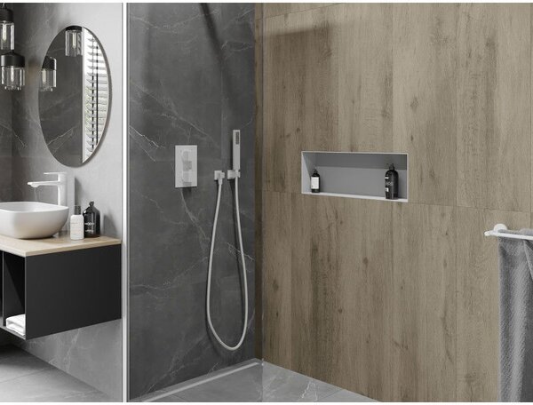 Mexen X-Wall-NR raft încastrat fără flanșă 60 x 20 cm, alb - 1921602010