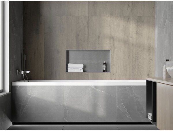 Mexen X-Wall-NR etajeră încastrată fără flanșă 60 x 30 cm, inox - 1911603010