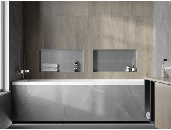Mexen X-Wall-NR etajeră încastrată fără flanșă 60 x 30 cm, inox - 1911603010