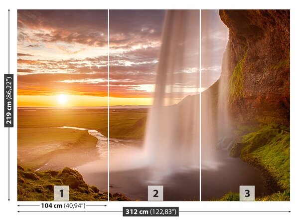 Fototapet Islanda Cascada