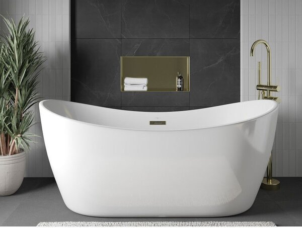 Mexen X-Wall-NR raft încastrat fără flanșă 60 x 30 cm, auriu periat - 1951603010