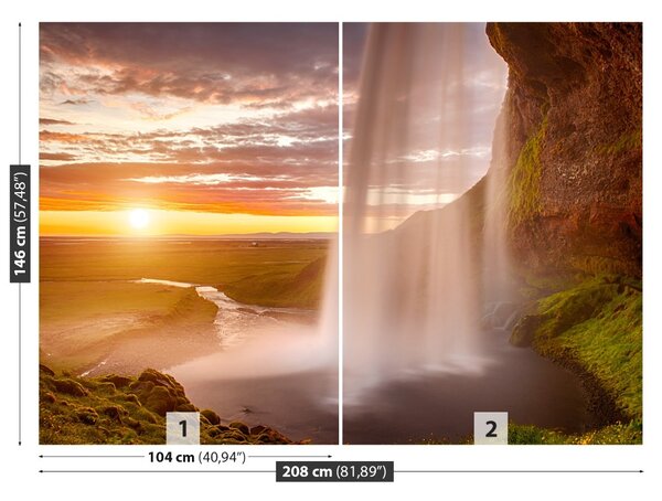 Fototapet Islanda Cascada