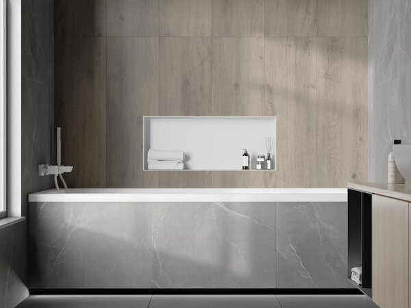 Mexen X-Wall-NR raft încastrat fără flanșă 75 x 30 cm, alb - 1921753010