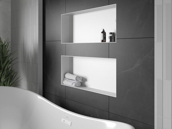 Mexen X-Wall-NR raft încastrat fără flanșă 75 x 30 cm, alb - 1921753010