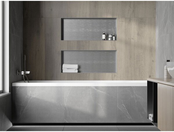 Mexen X-Wall-NR raft încastrat fără margine 75 x 30 cm, inox - 1911753010