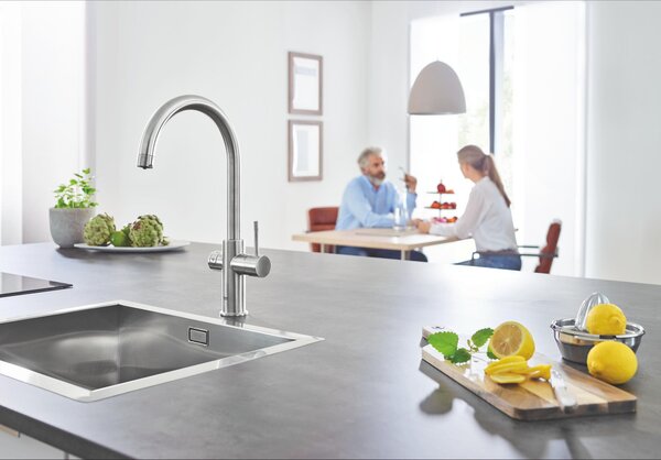 Grohe Blue baterie de bucatarie cu filtru pe picior oţel inoxidabil 31455DC1