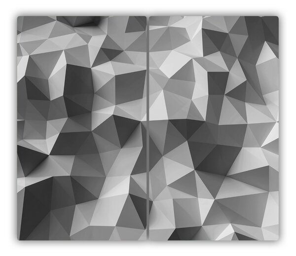 Tocator din sticla triunghiuri abstractizare