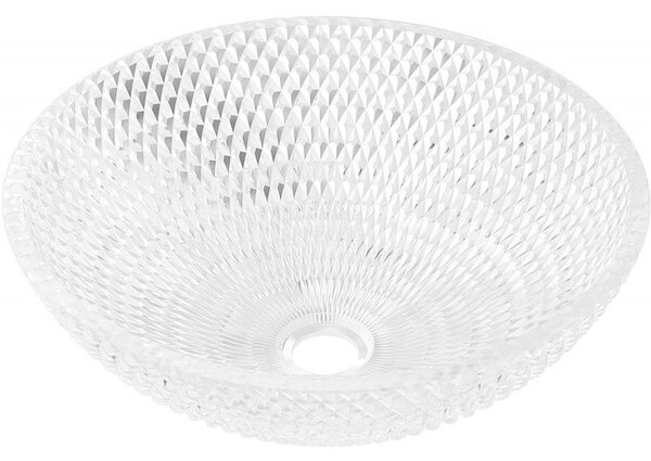 Mexen Olza lavoar de sticlă montat pe blat 42 x 42 cm, transparent - 24094200