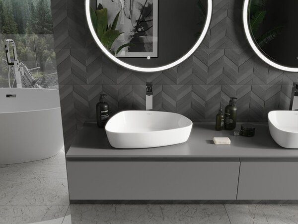 Mexen Ono lavoar pe blat din conglomerat 51 x 39 cm, alb - 23045101