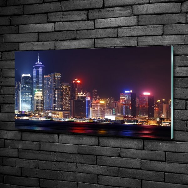 Imagine de sticlă Hong Kong pe timp de noapte