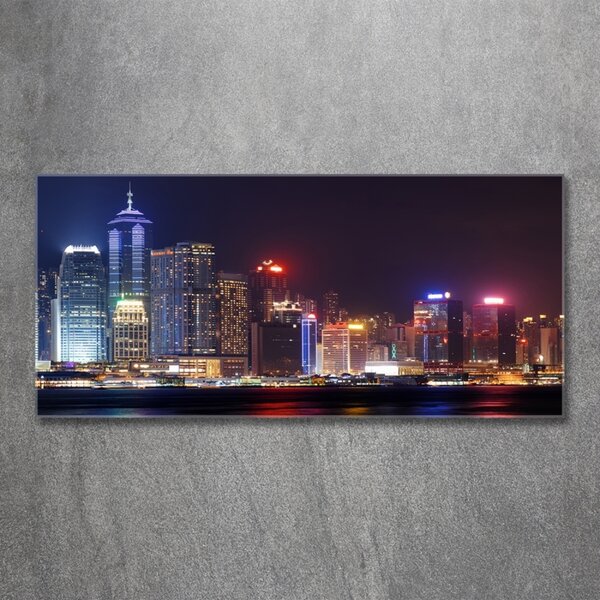 Imagine de sticlă Hong Kong pe timp de noapte