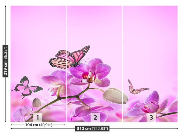 Fototapet Orhidee Butterfly