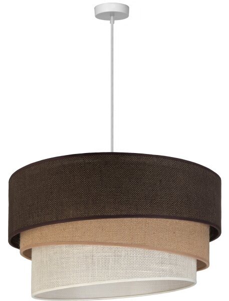 Brilagi - Lustră suspendată pe cablu TRIO, 3x E27/60W/230V, diametru 60 cm, maro/bej/alb