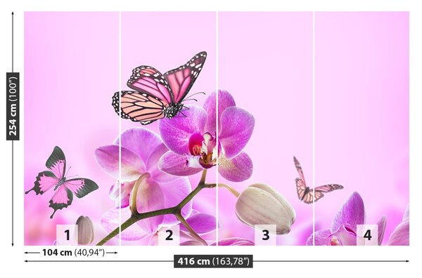 Fototapet Orhidee Butterfly