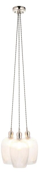 Endon 120652 - Lustră suspendată pe cablu 3xE27/10W/230V crom lucios