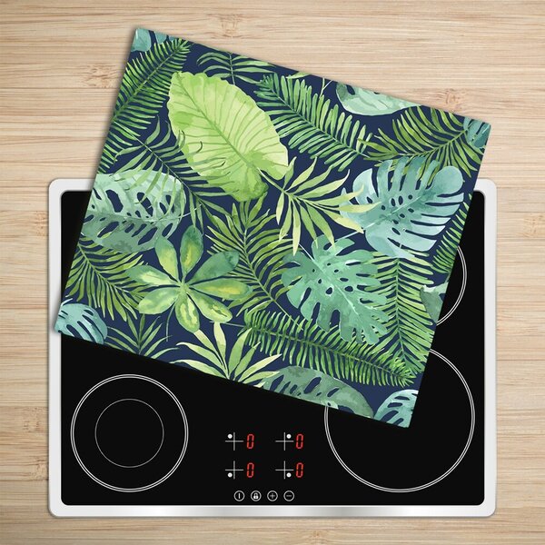 Tocator din sticla frunze tropicale