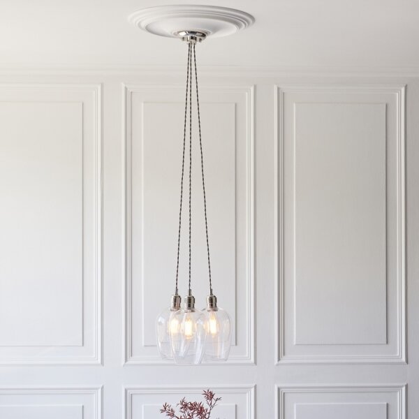 Endon 120644 - Lustră suspendată cu cablu, 3xE27/10W/230V, crom lucios