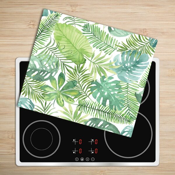 Tocator din sticla frunze tropicale