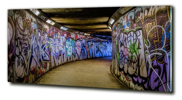 Tablou din Sticlă Graffiti în metrou