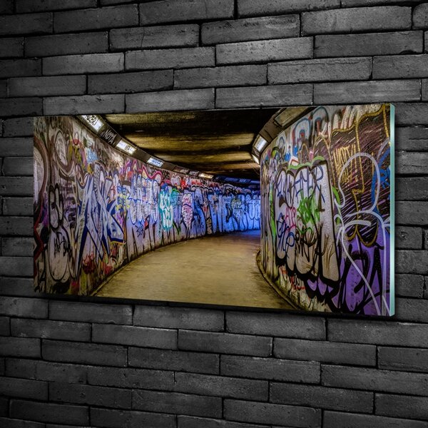Tablou din Sticlă Graffiti în metrou