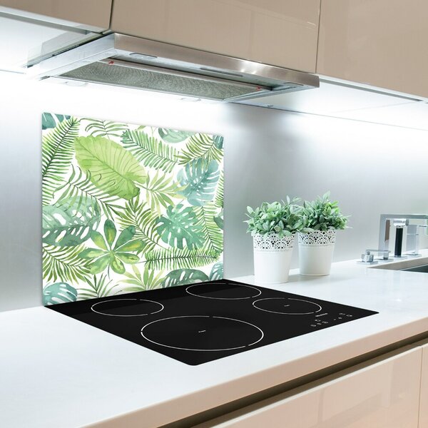 Tocator din sticla frunze tropicale