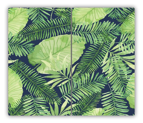 Tocator din sticla frunze tropicale