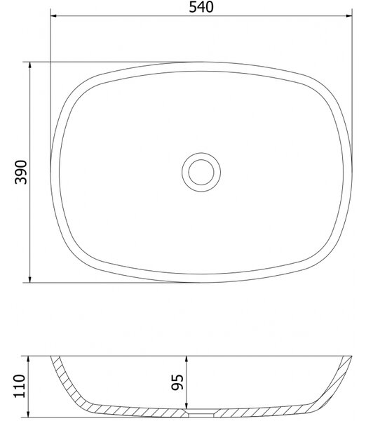 Mexen Araks, chiuveta blat din sticla 54 x 39,5 x 11 cm, auriu, 24155450