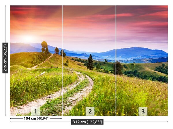 Fototapet înflorite Hills