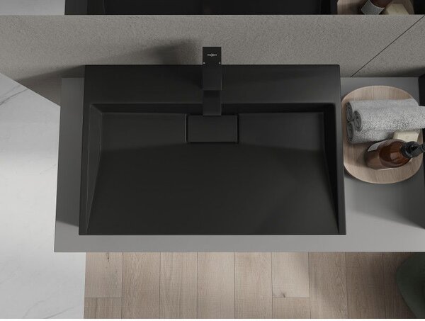 Mexen Ava lavoar deasupra blatului din conglomerat 1/O 70 x 46 cm, negru - 23017071