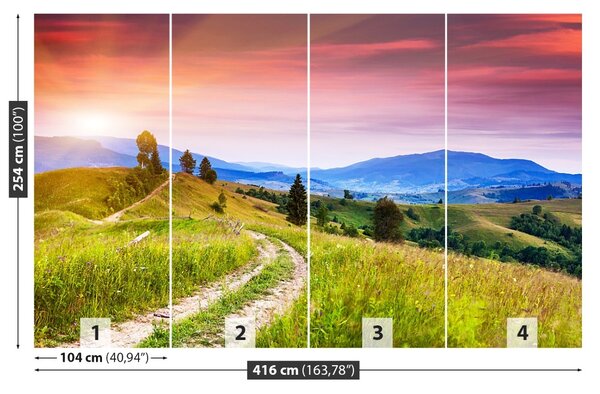 Fototapet înflorite Hills