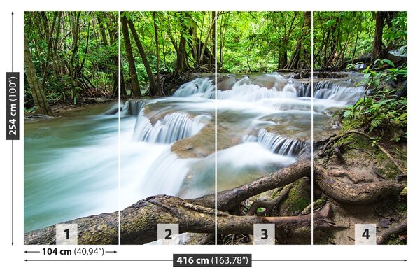 Fototapet Cascada în pădure