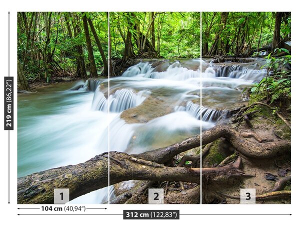 Fototapet Cascada în pădure