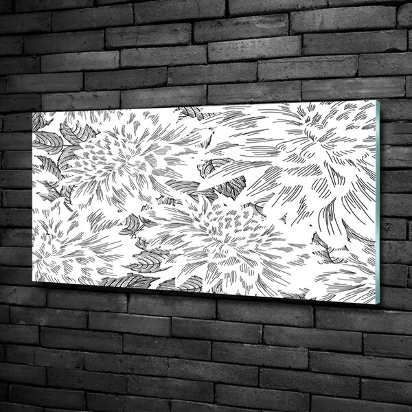 Tablou din Sticlă model floral