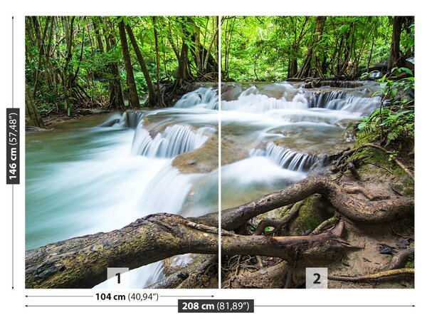 Fototapet Cascada în pădure